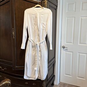 A.L.C. Ivory Button-Up Shirt Dress size10